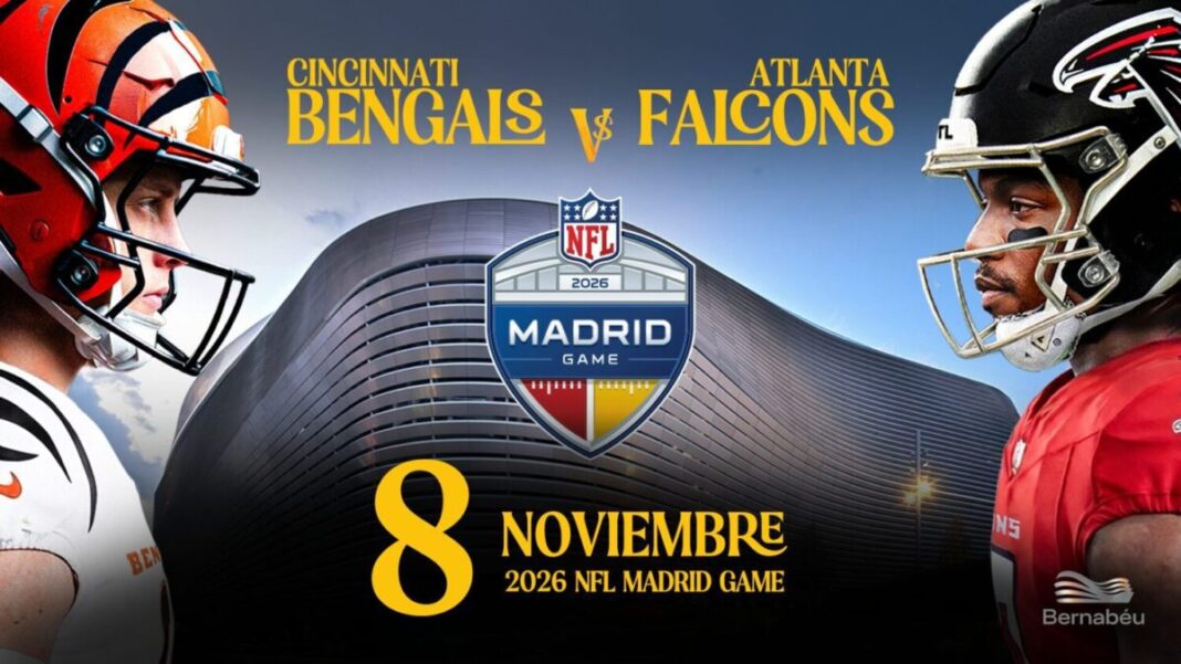 El Bernabéu acogerá a los Cincinnati Bengals y los Atlanta Falcons el 8 de noviembre en la segunda edición de la NFL en Madrid