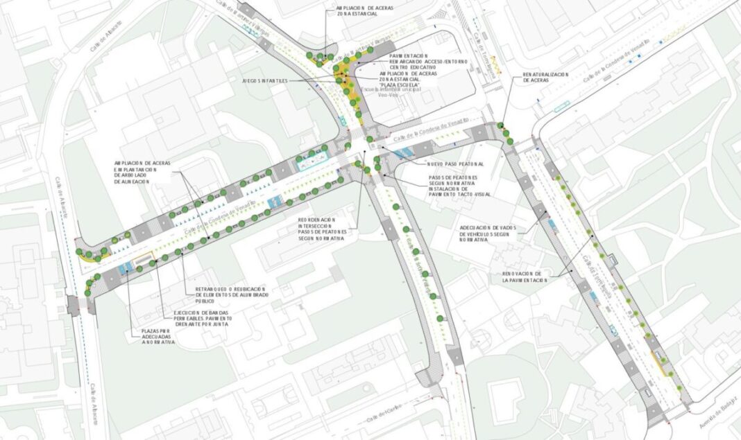La remodelación del entorno de la Condesa de Venadito en Ciudad Lineal multiplica por 22 la superficie permeable