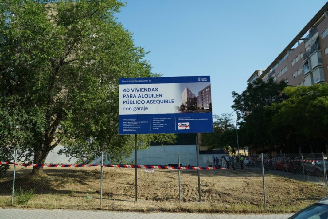 El Ayuntamiento de Madrid inicia la construcción de 40 viviendas de alquiler asequible en Carabanchel con 12,4 millones de euros